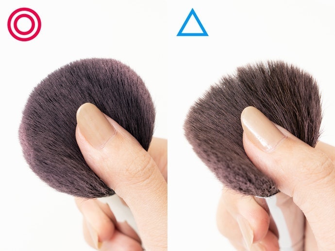 【實測結果】無關乎天然動物毛和人造纖維毛，刷毛尖端平整、滑順便能帶來舒適觸感