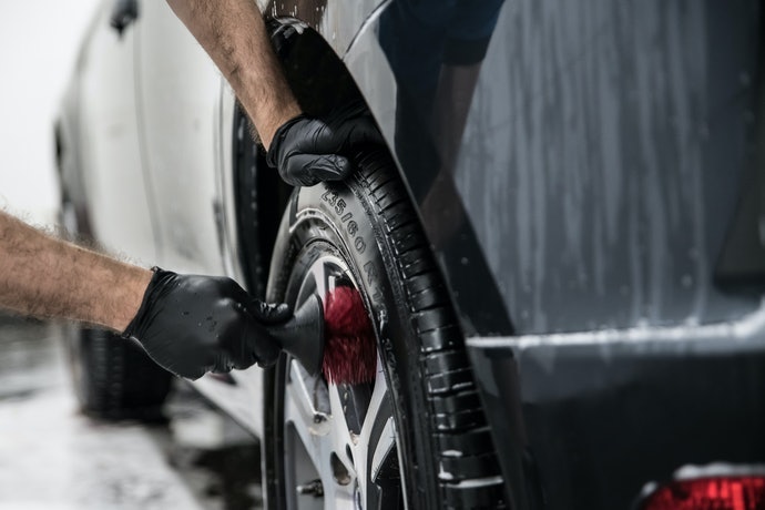 輪胎與車輪框的頑垢應用 PP材質刷毛
