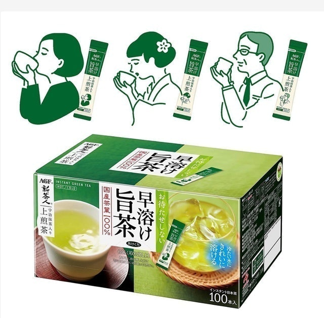 AGF新茶人  宇治抹茶煎茶粉  1