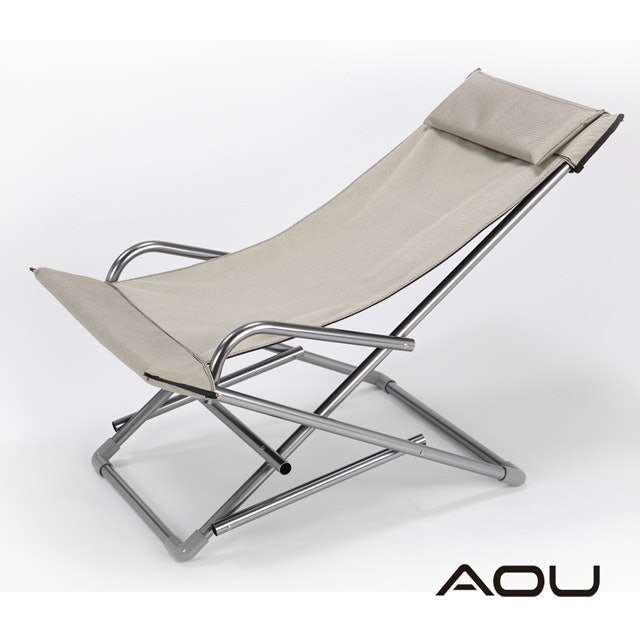AOU 鋁合金耐重式收納休閒涼椅 1