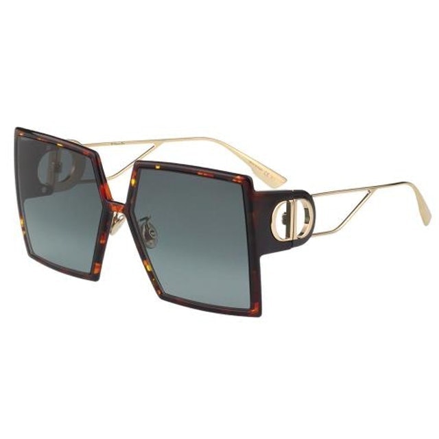 Dior迪奧  棕色玳瑁花紋超大正方形太陽眼鏡 1