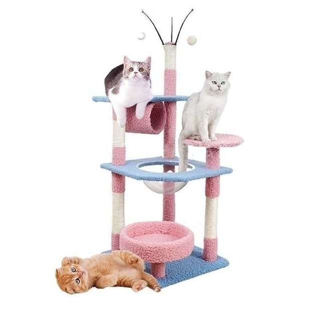iCat 寵喵樂 日式太空艙粉色大型貓跳台 1