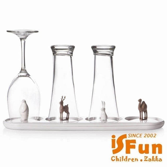 iSFun  創意瀝水杯置物架盤 1