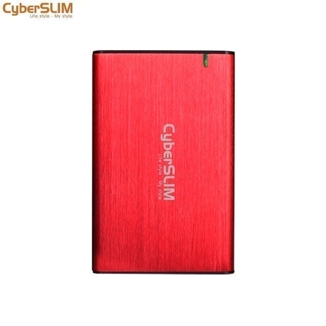 CyberSLIM 2.5吋 USB 3.0 硬碟外接盒 紅色   1
