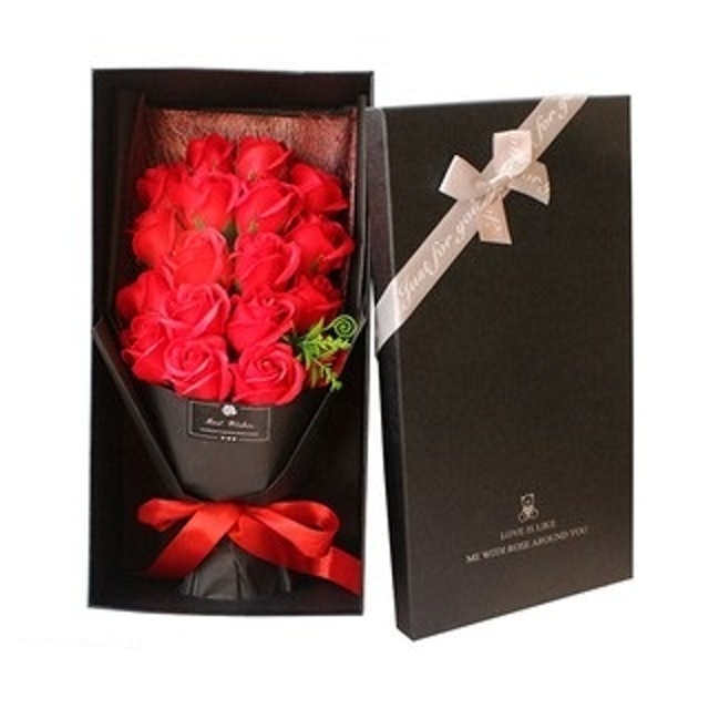 VENCEDOR 送禮首選 18朵玫瑰造型香皂花束 1