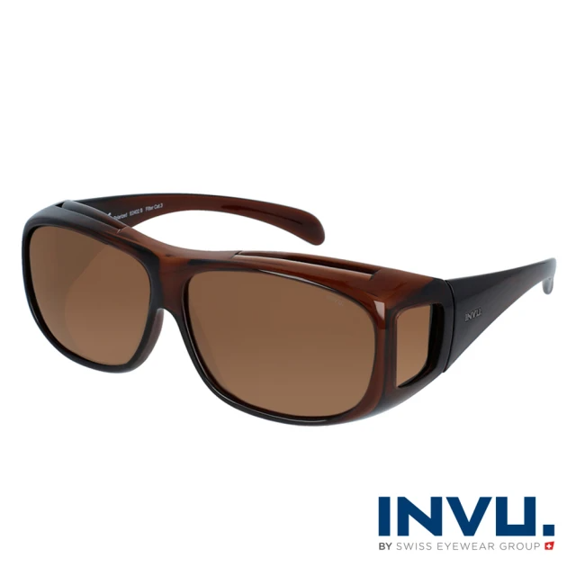 INVU 瑞士時尚安全防護套鏡式偏光太陽眼鏡 1