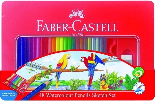 FABER-CASTELL輝柏 48色 紅色系水性彩色鉛筆 1