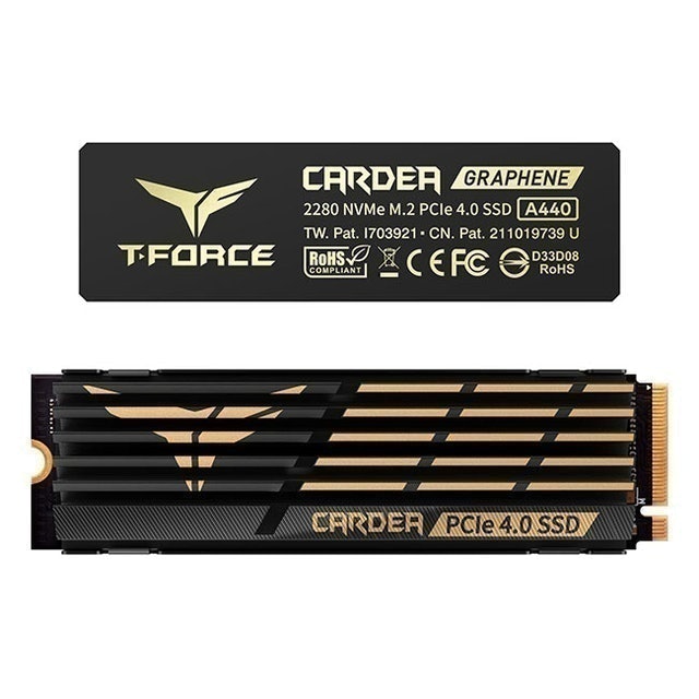 TEAM十銓 CARDEA A440／黑曜女神（雙散熱片）M.2 PCIe SSD 1