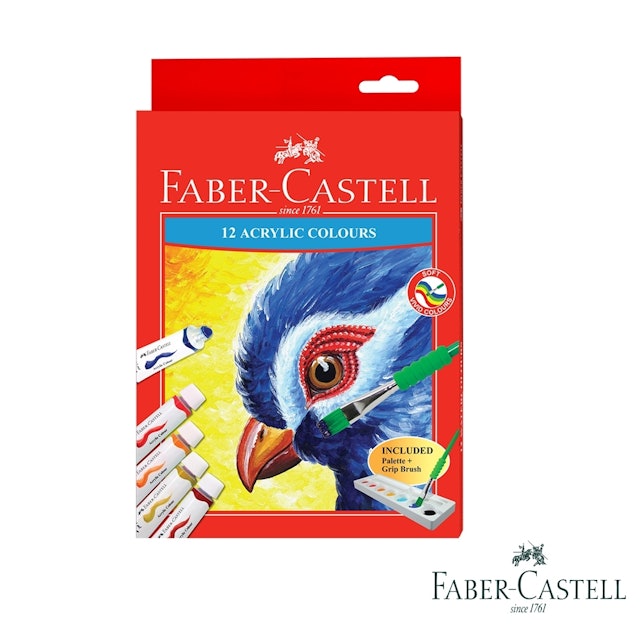 Faber-Castell 輝柏 紅色系 學生級壓克力顏料 1