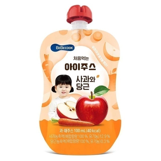 Bebecook寶膳 嬰幼兒蘋果紅蘿蔔汁 1