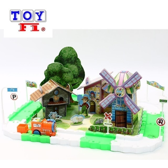 Toy F1 3D拼圖歡樂農場軌道小火車 1