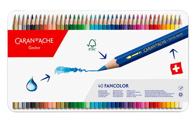 CARAN D'ACHE卡達  FANCOLOR 水性色鉛筆  1