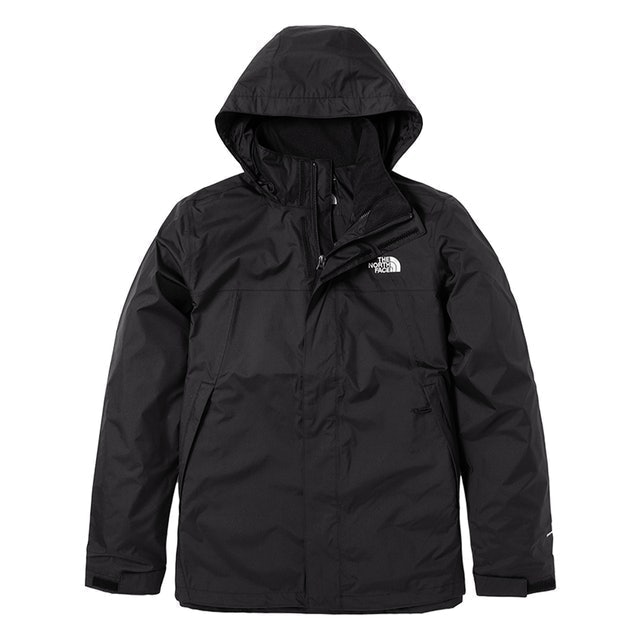 The North Face 男款黑色防水透氣連帽衝鋒衣 1